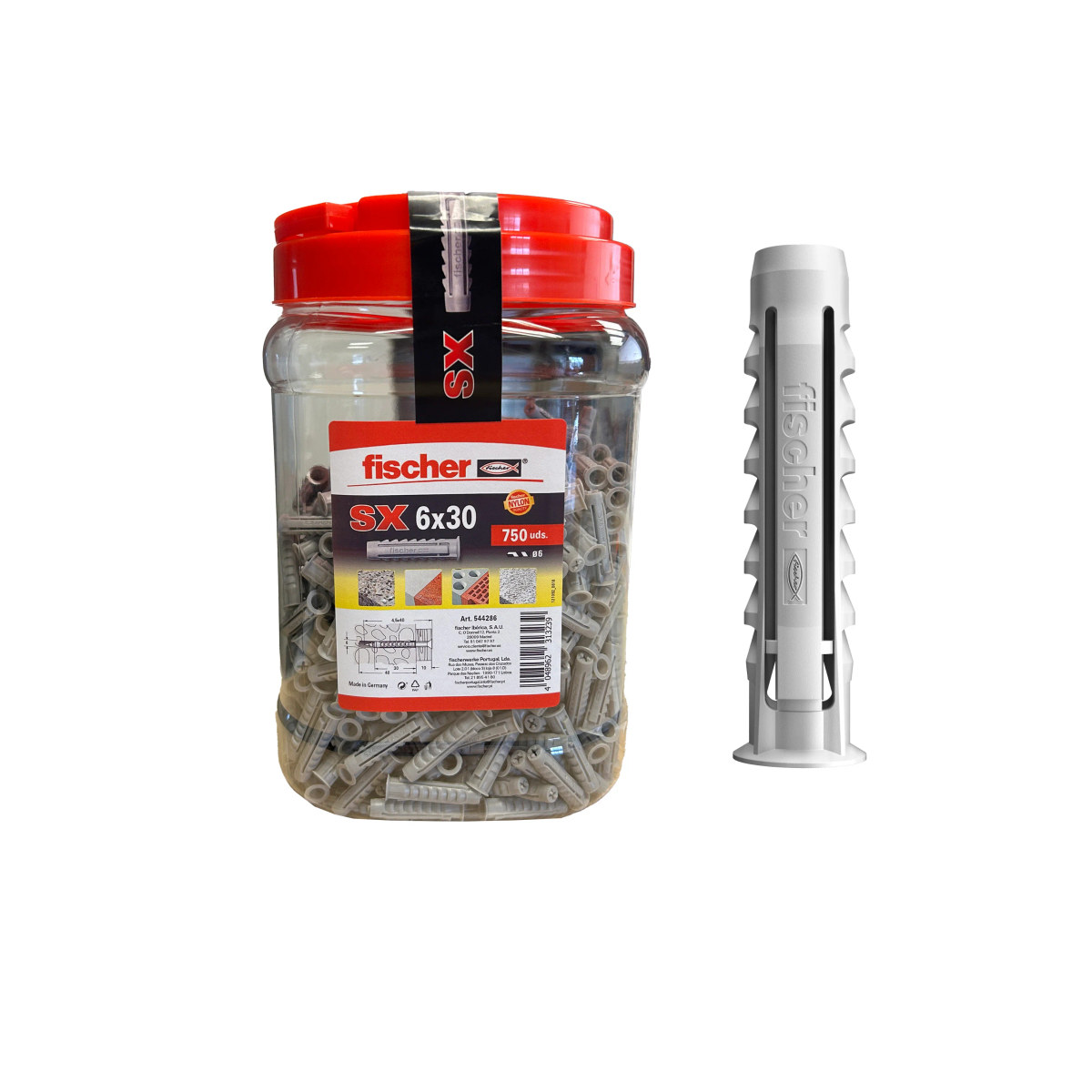 Caja 750 uds Taco SX 6x30 Fischer