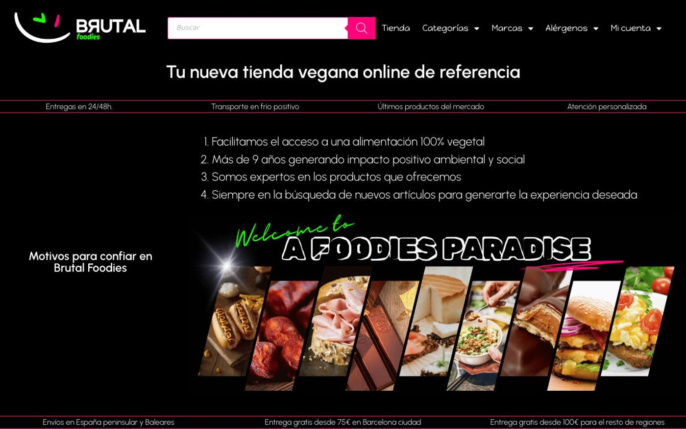Captura limpia de la home oficial de Brutal Foodies