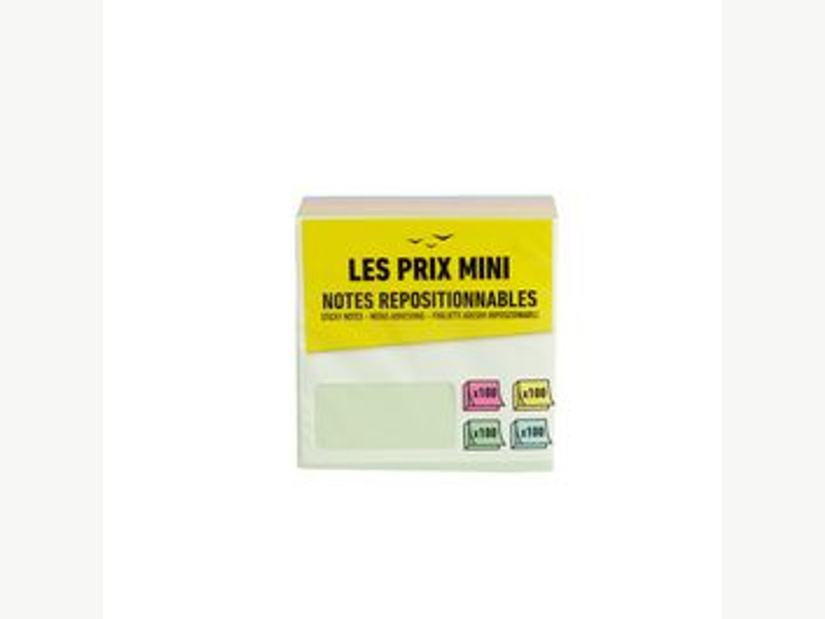 Les Prix Mini bloc cubo reposicionable 400 hojas