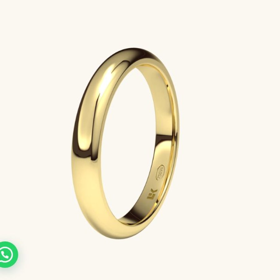Alianza de boda oro amarillo 3 mm