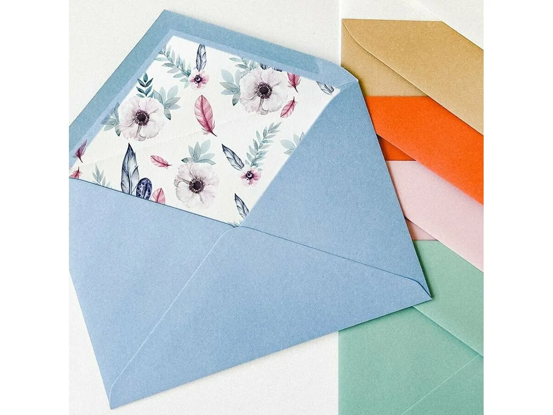 Sobres forrados estampados