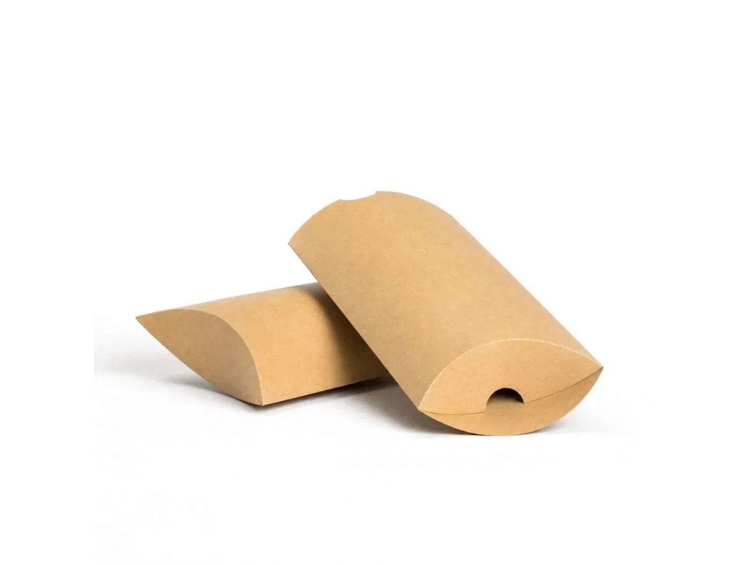 Cajas almohada kraft