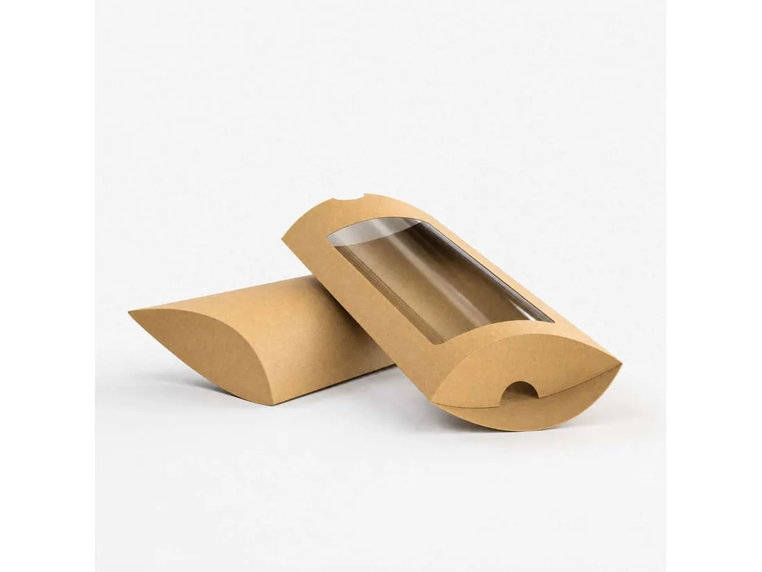 Cajas almohada con ventana