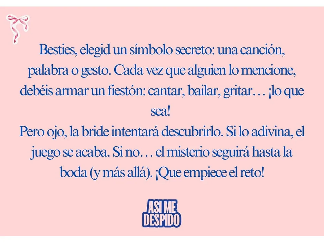 Tarjeta con reto sorpresa