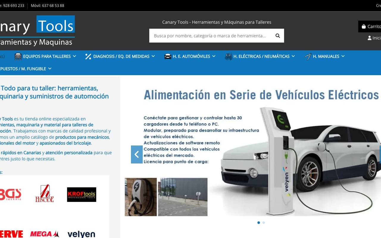 Captura limpia de la home oficial de Canary Tools