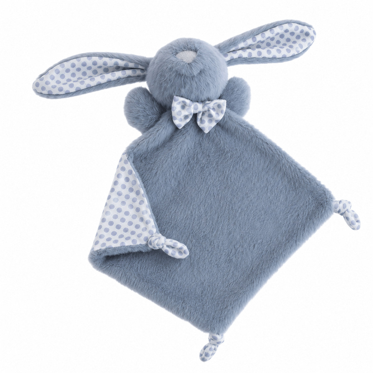 Doudou chupetero conejo azul