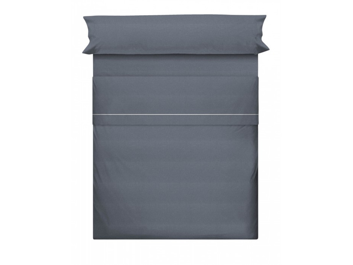 JUEGO SABANA CHAMBRAY AZUL MARINO