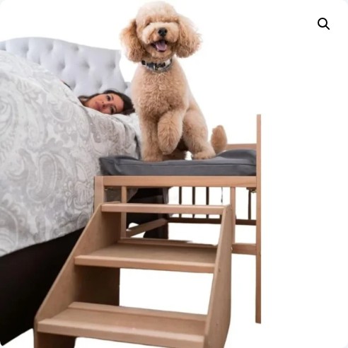 Cama de madera con escaleras Faunatic de CoolDreams (colecho para mascotas)
