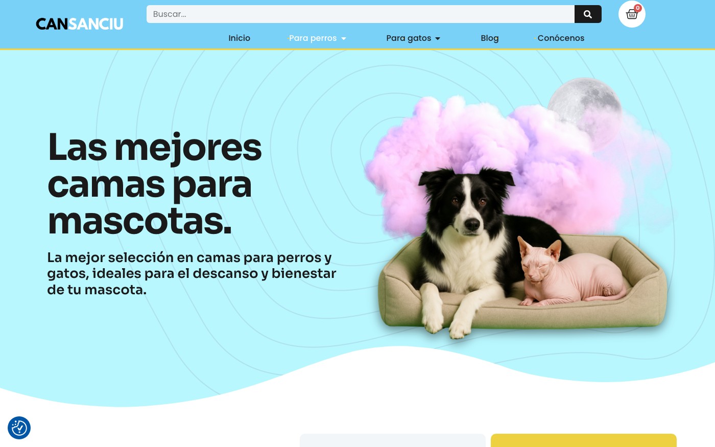 Captura de pantalla de la home de Cansanciu