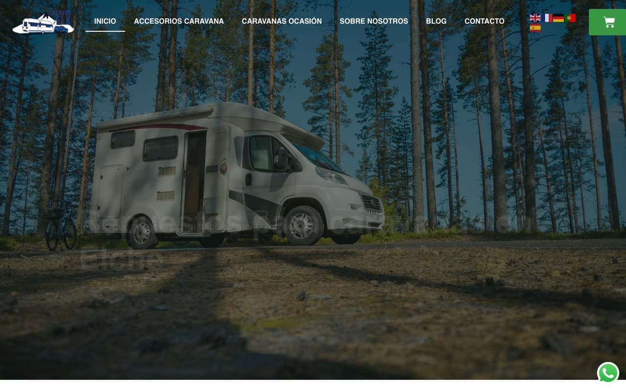 Captura limpia de la home oficial de Caravan Elx