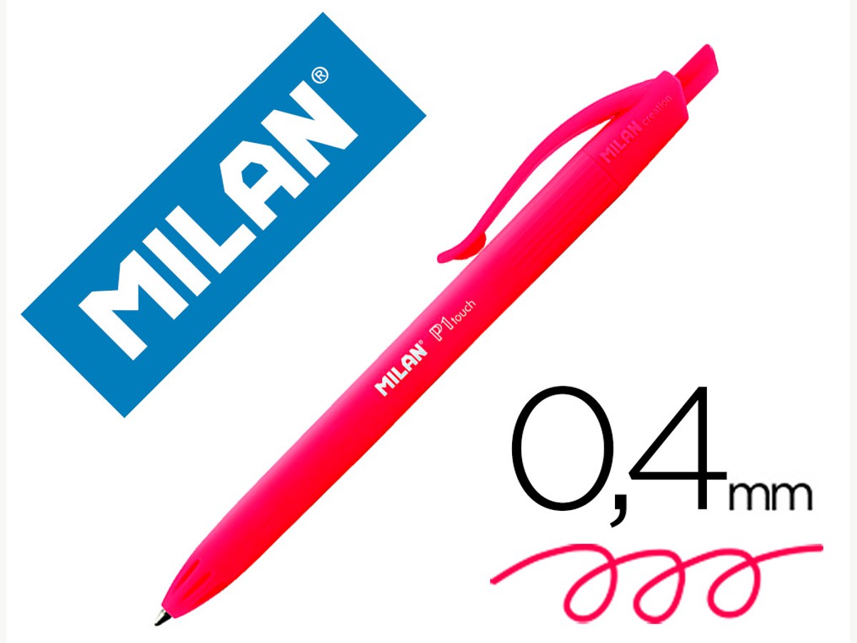 Bolígrafo Milan P1 Touch rojo