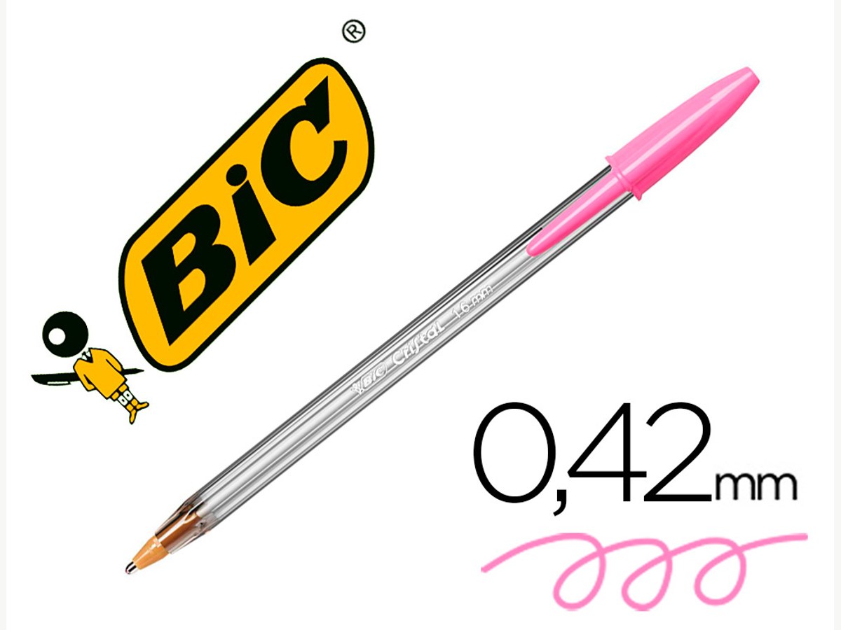 Bolígrafo BIC Cristal Fun rosa