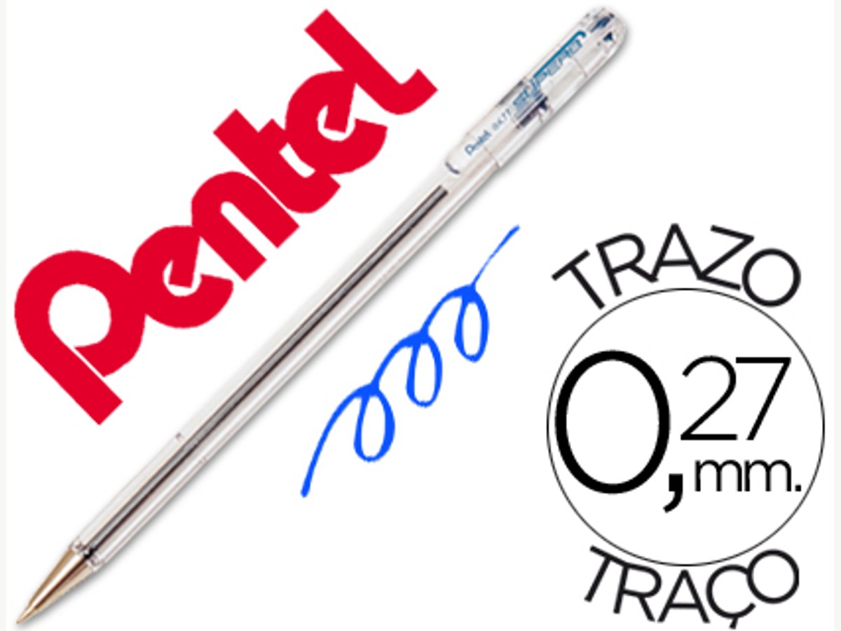 Bolígrafo Pentel BK-77 C azul