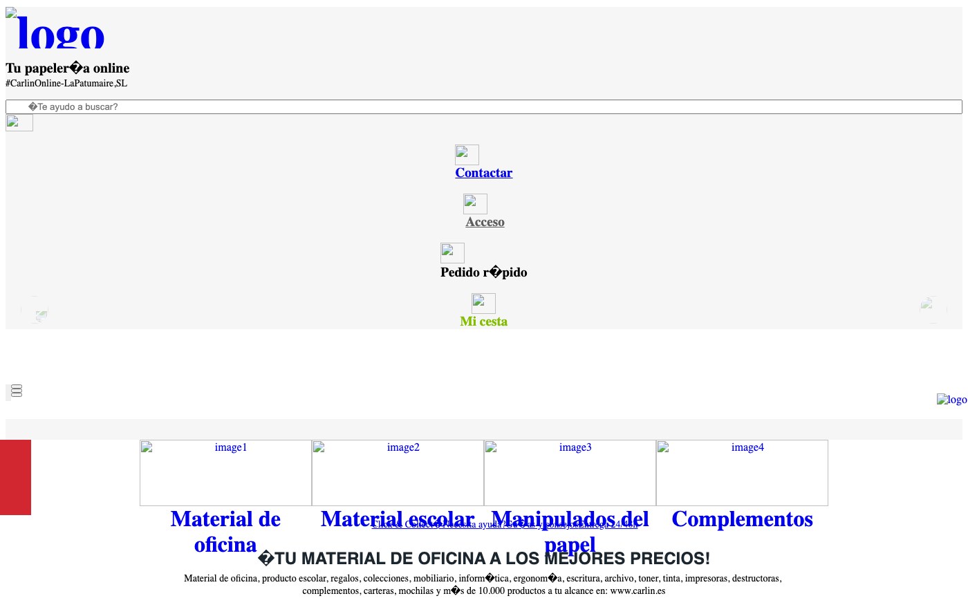 Captura limpia de la home oficial de Carlin Online