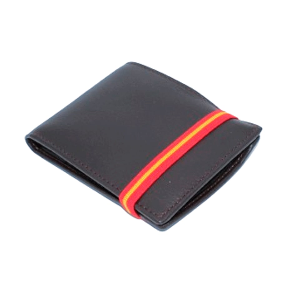 Cartera para hombre en piel con elastico Espana
