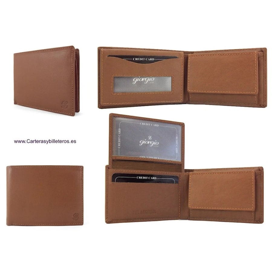 Mini cartera de hombre en piel muy completa