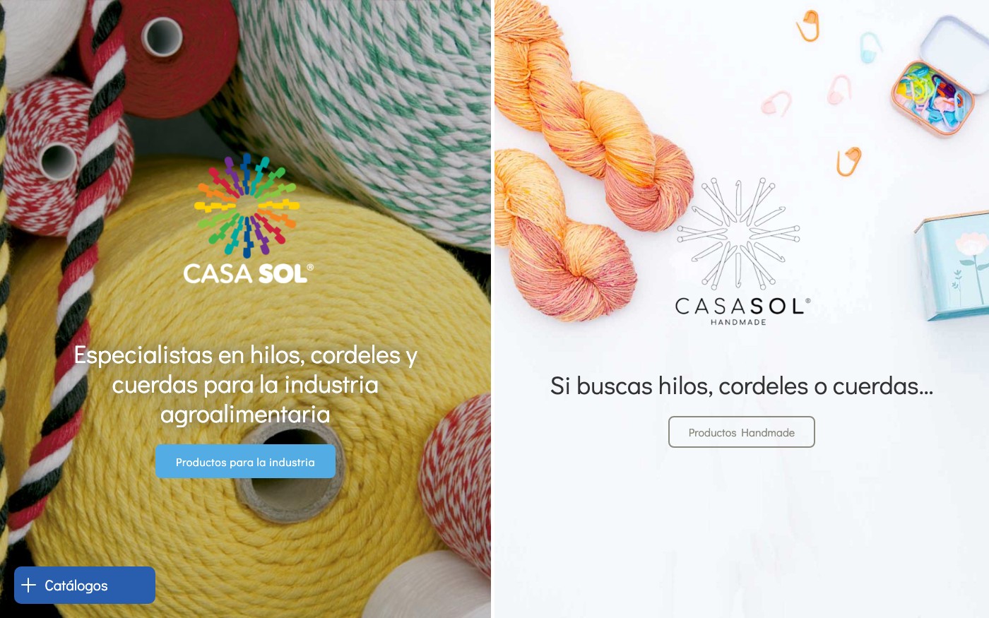 Captura limpia de la home oficial de Casasol