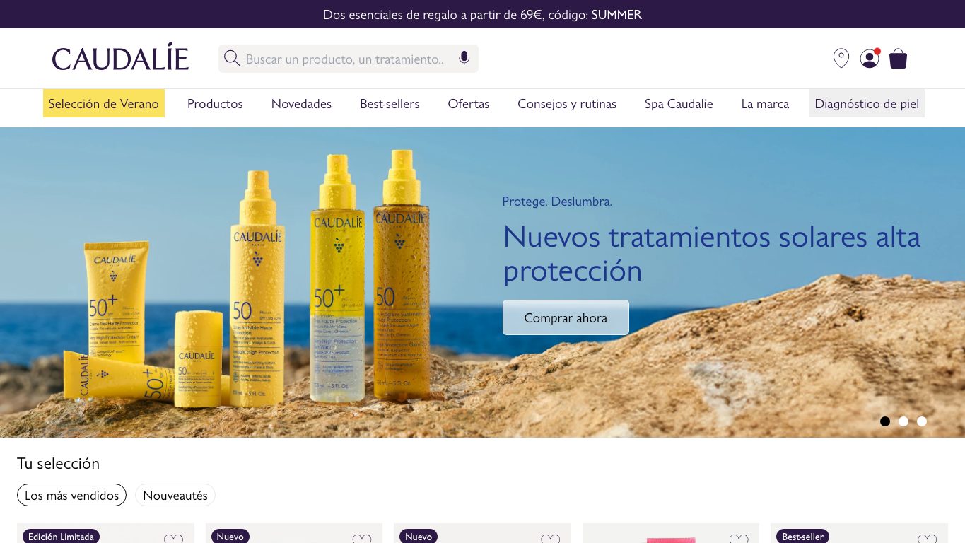 Captura limpia de la portada oficial de Caudalie