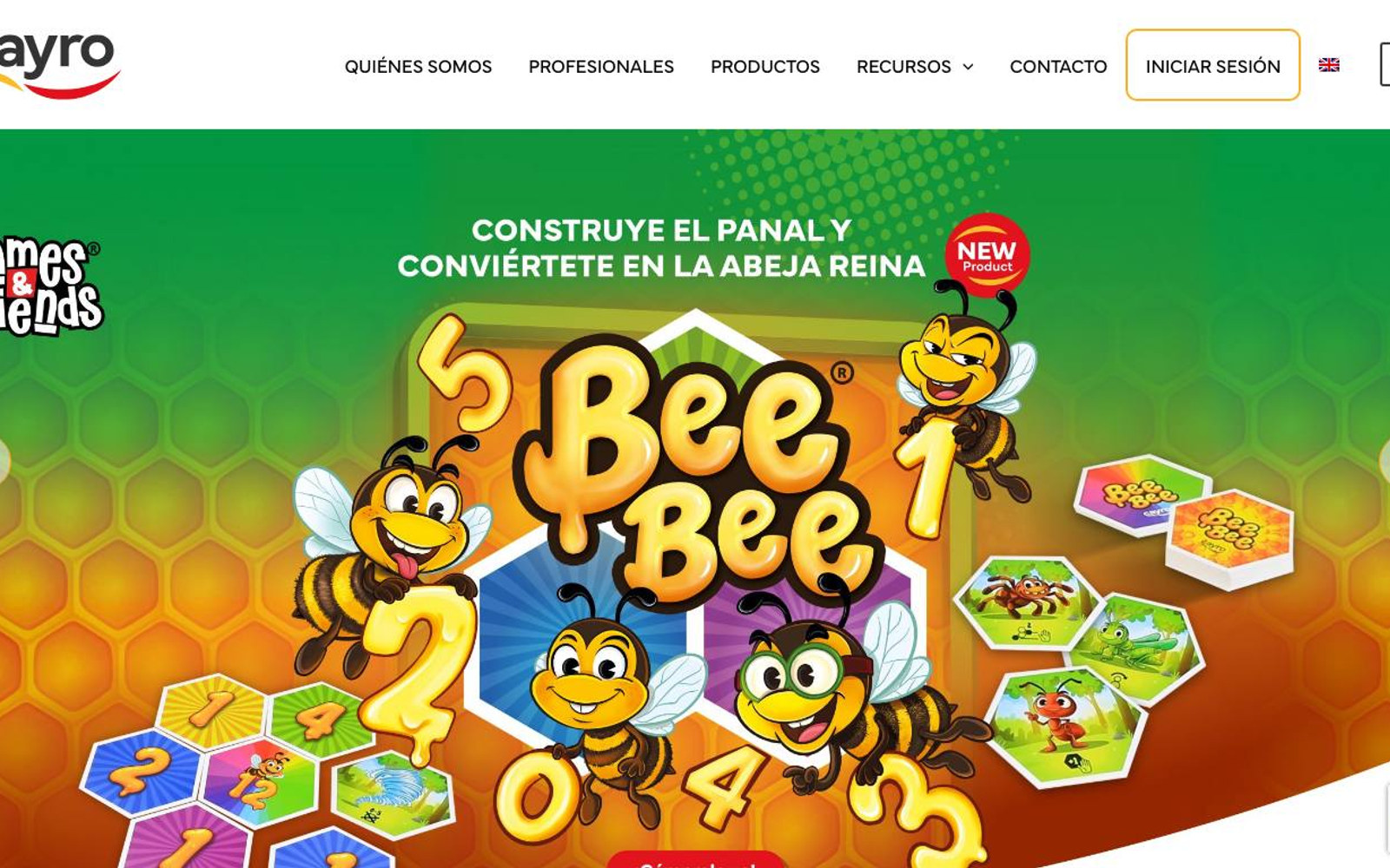 Captura limpia de la página de inicio de Cayro