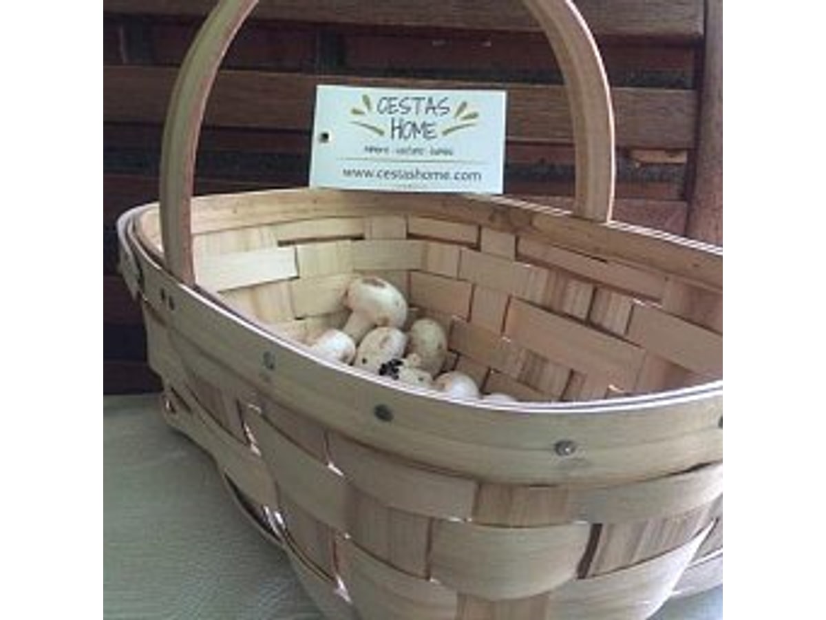 Cesta de castaño para setas