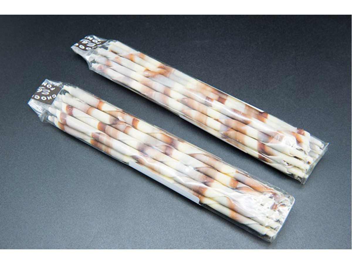 Palitos de chocolate tricolor