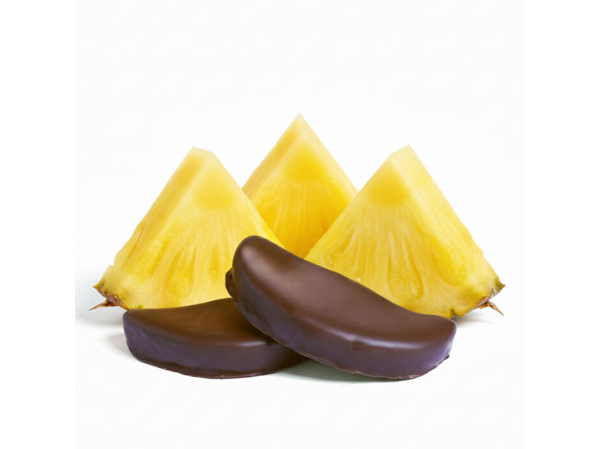 Piña con chocolate