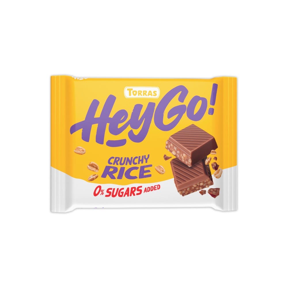 Hey Go chocolate con leche sin azúcar con arroz 60 g