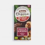 Chocolate negro orgánico con edulcorante y almendras