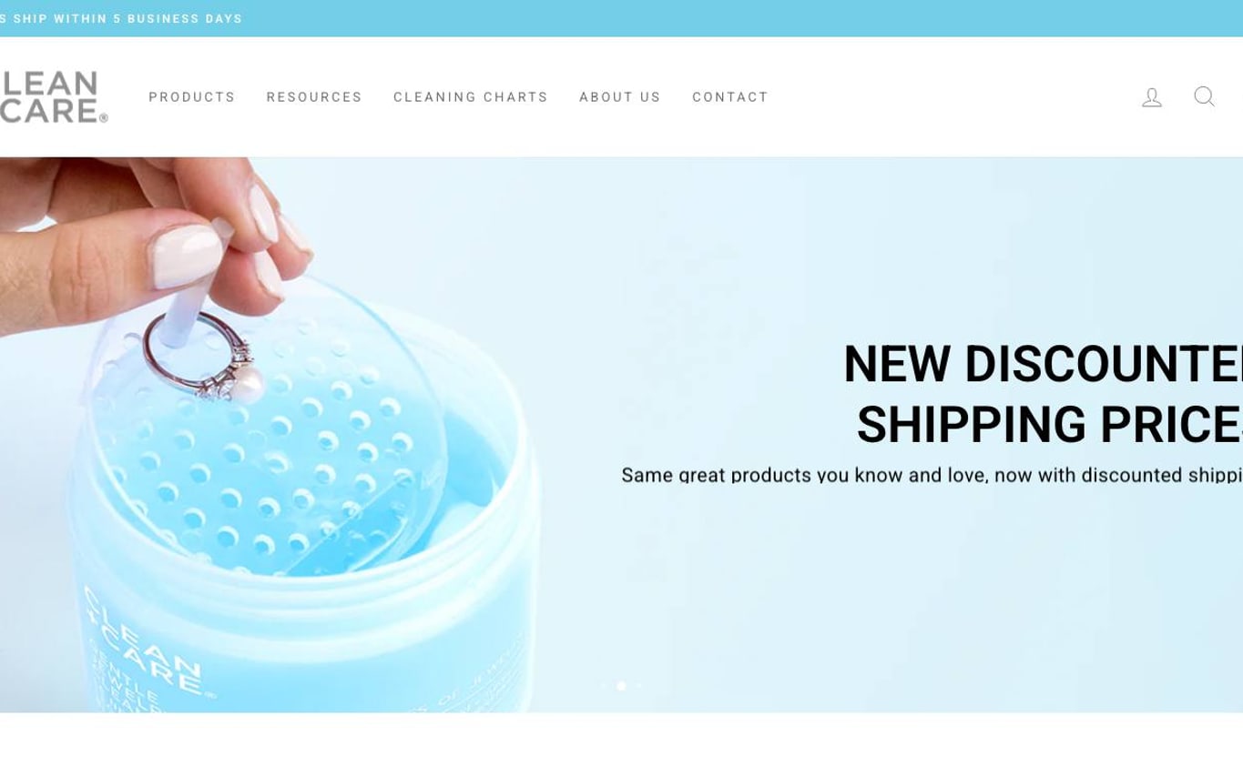 Home oficial de Clean + Care