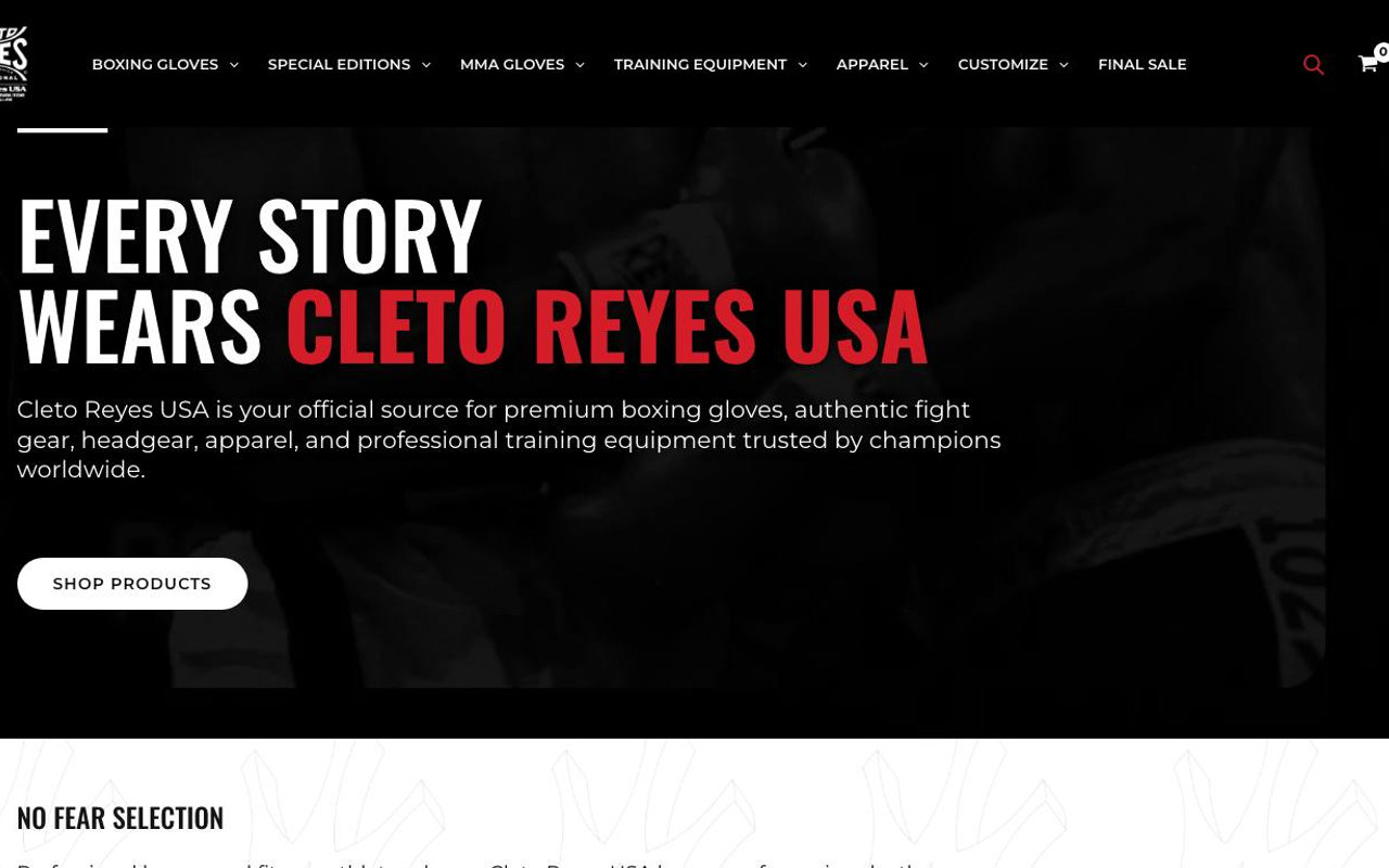Captura de pantalla de la home de Cleto Reyes