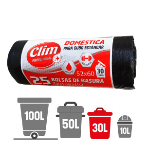 bags of basura doméstica antigoteo 30L