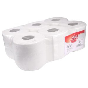 Papel secamanos mecha 130 mts 2 layers. Pack 6 rollos