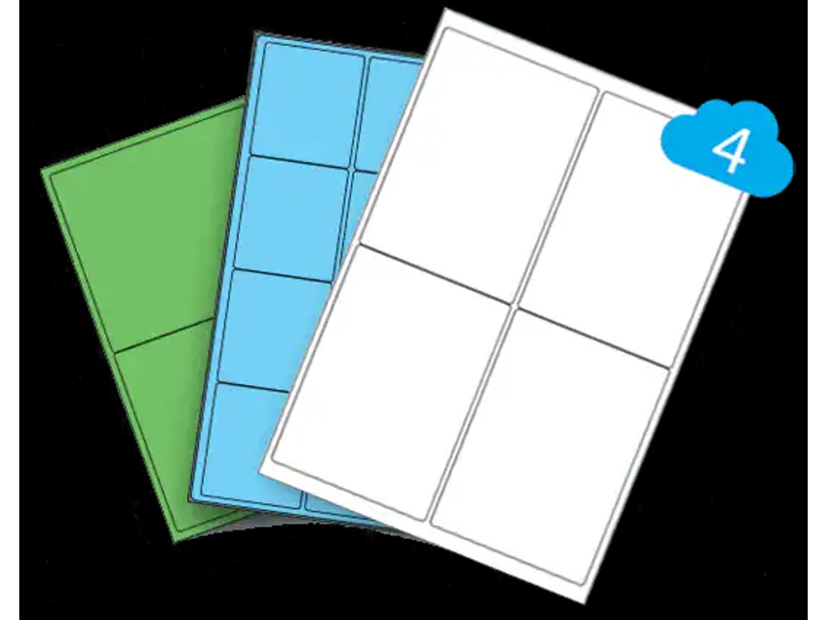 Matt white paper labels