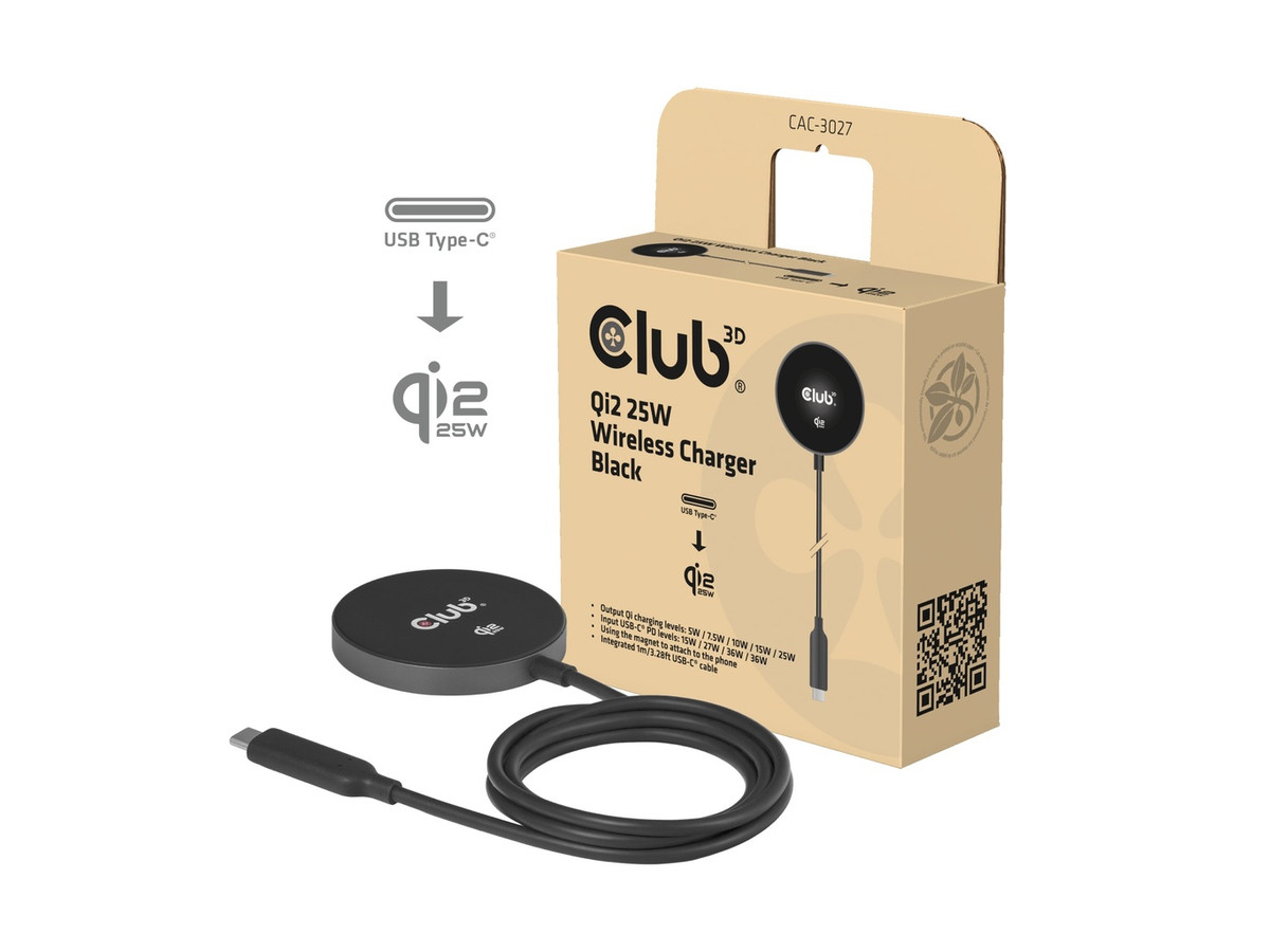 Cargador inalámbrico Qi2 25W