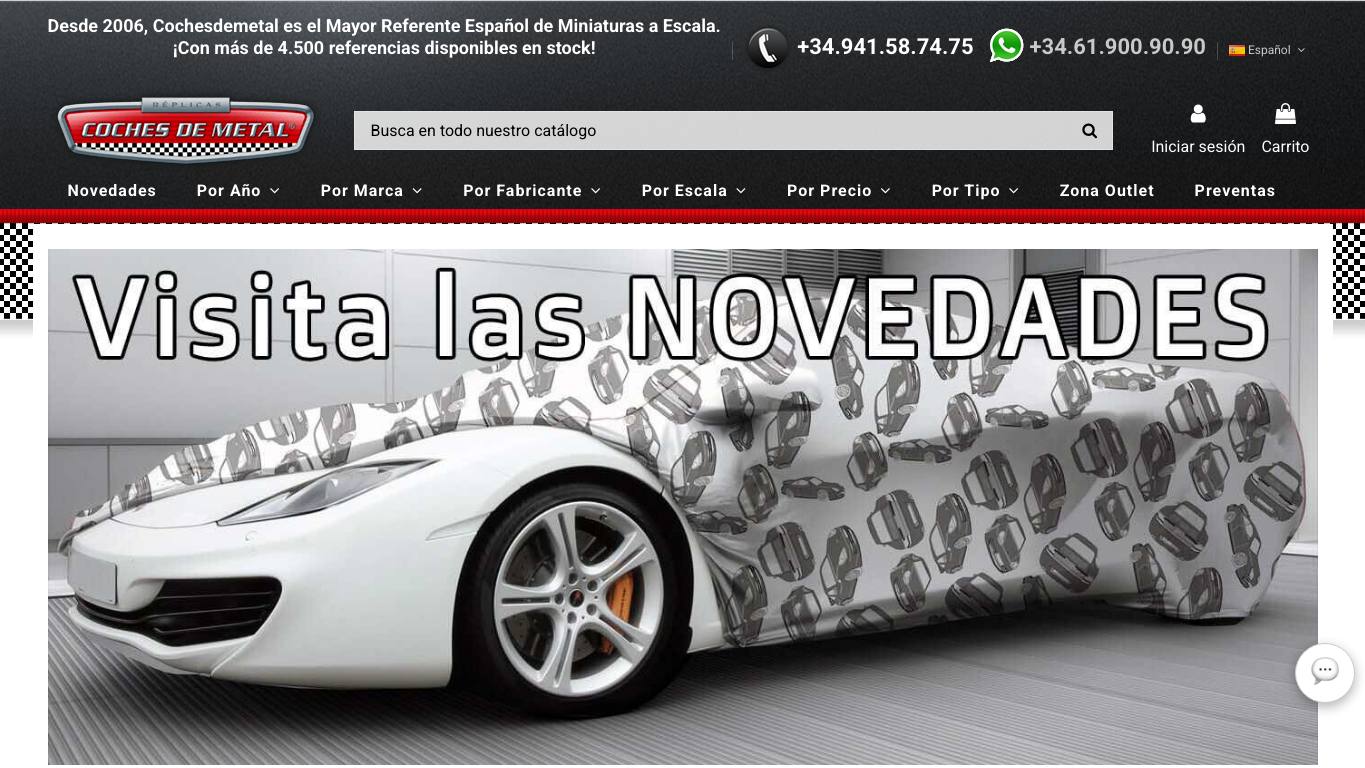 Captura limpia de la home oficial de CochesdeMetal