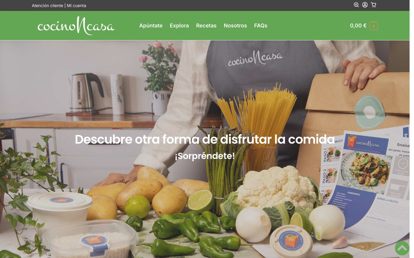Captura limpia de la home oficial de CocinonCasa