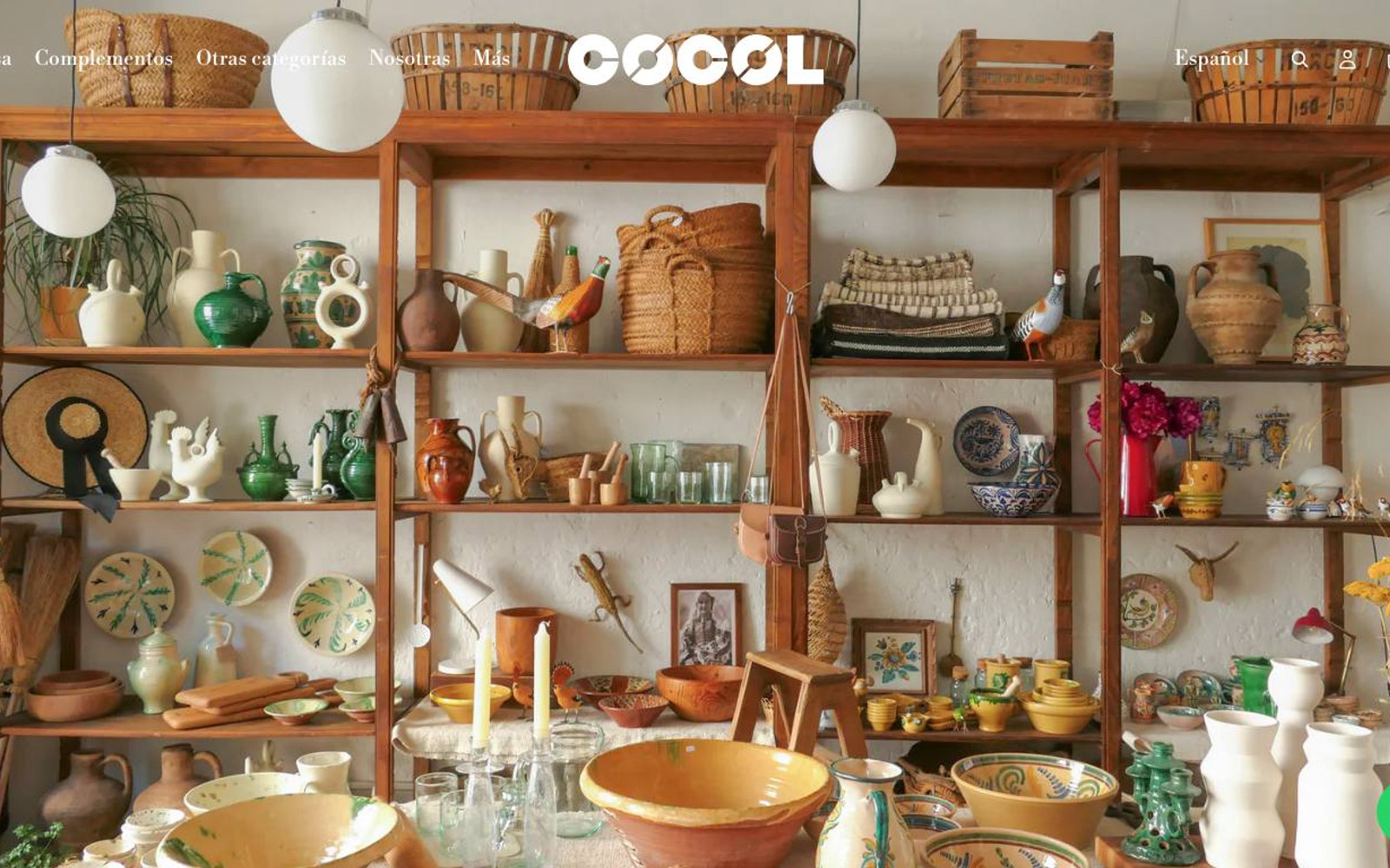 Captura de pantalla de la home de Cocol Madrid