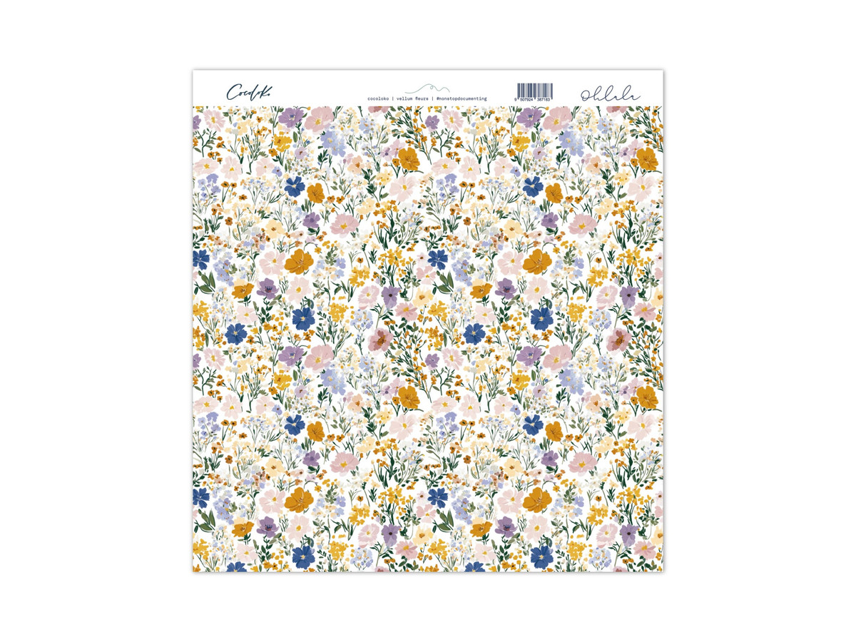 Vellum 12x12 a una cara Fleurs OHLALA