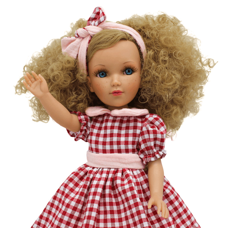 Muñeca Mari's vestido cuadros