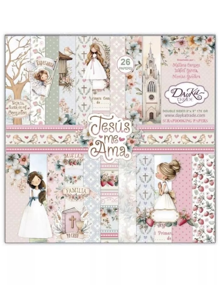 Block de papeles scrap infantil niña