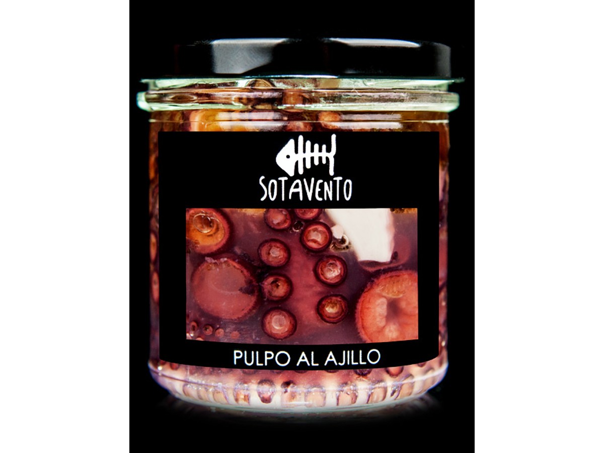 conservas de pulpo al ajillo