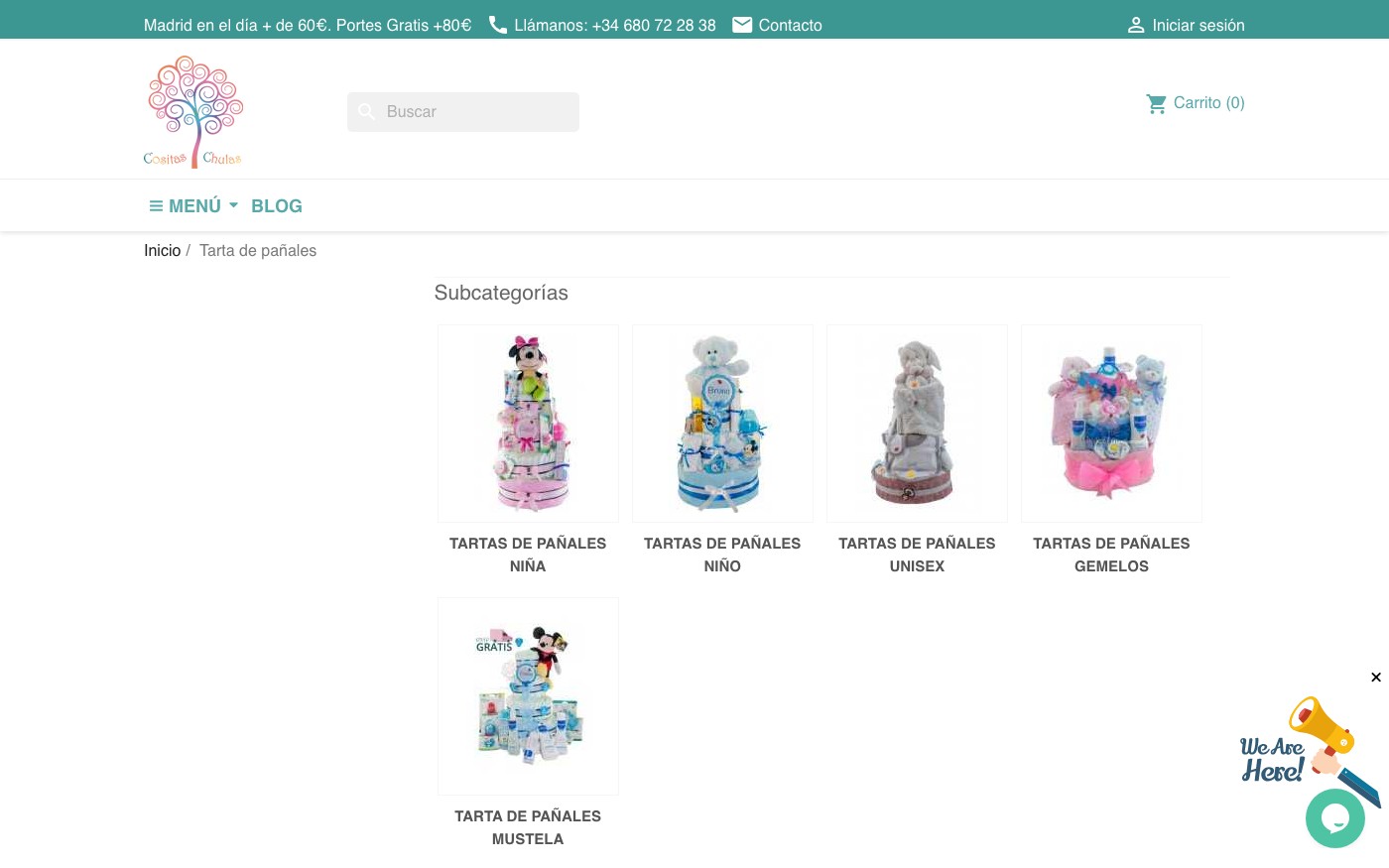 Captura limpia de la home oficial de Cositas Chulas