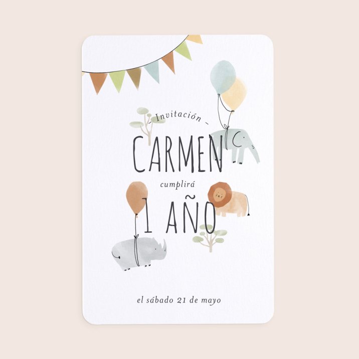 Invitación de cumpleaños Fiestafrica