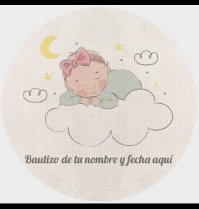 Manteles con diseño editables para Bautizos