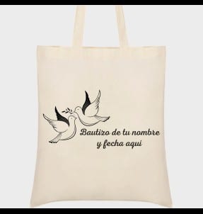 Bolsas de tela con diseños editables para Bautizos