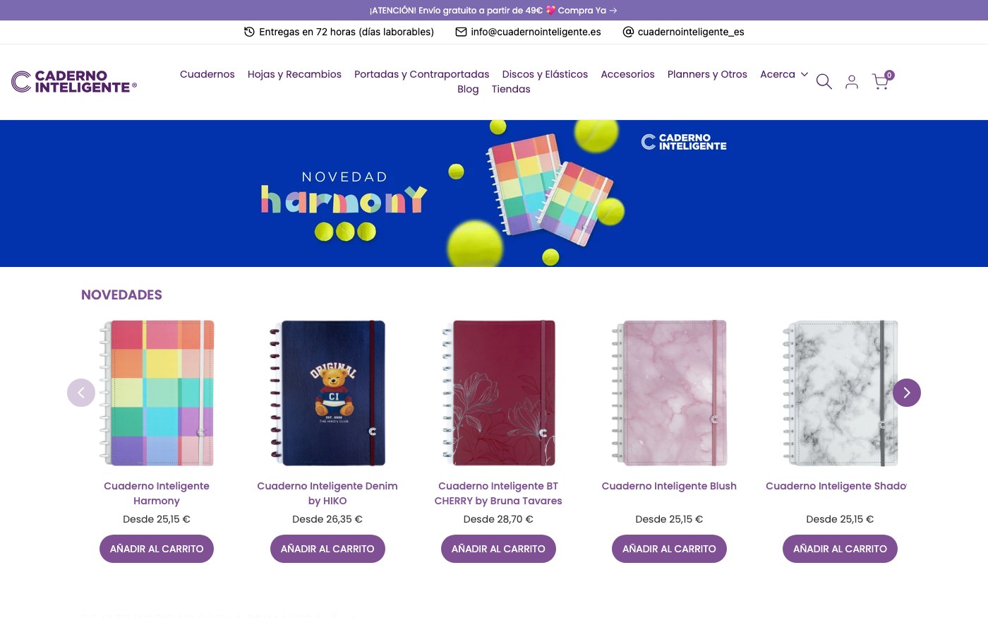 Captura limpia de la home oficial de Cuaderno Inteligente