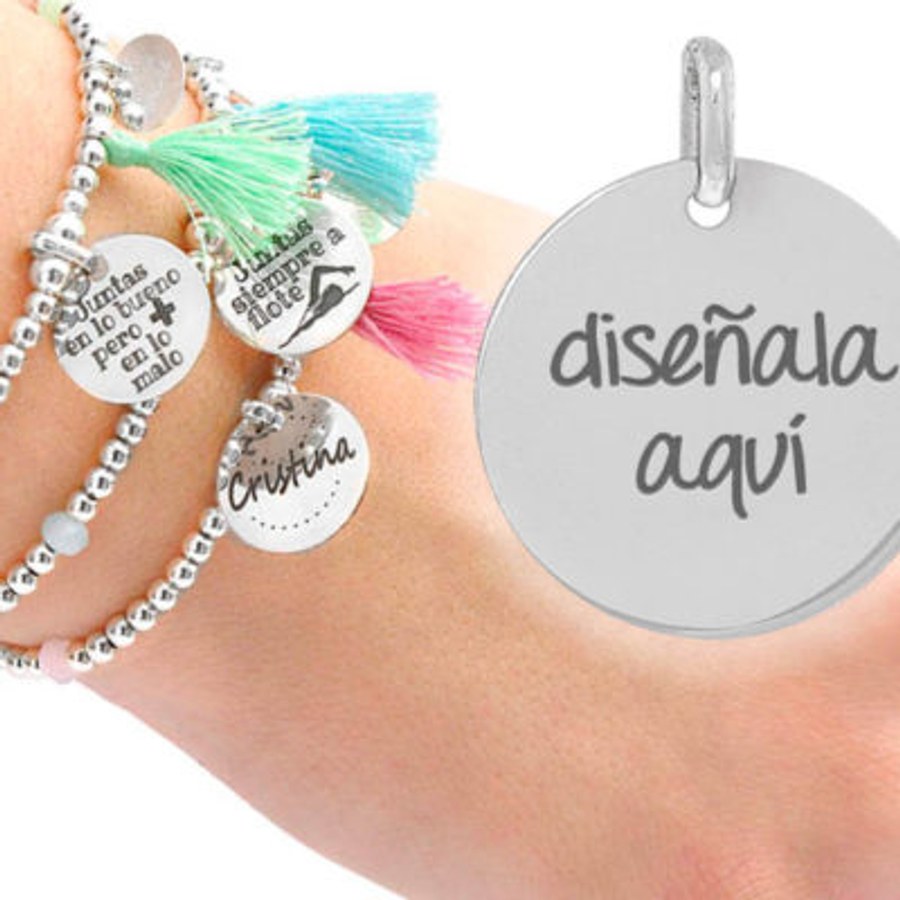 Pulsera plata personalizada Manhattan cristal