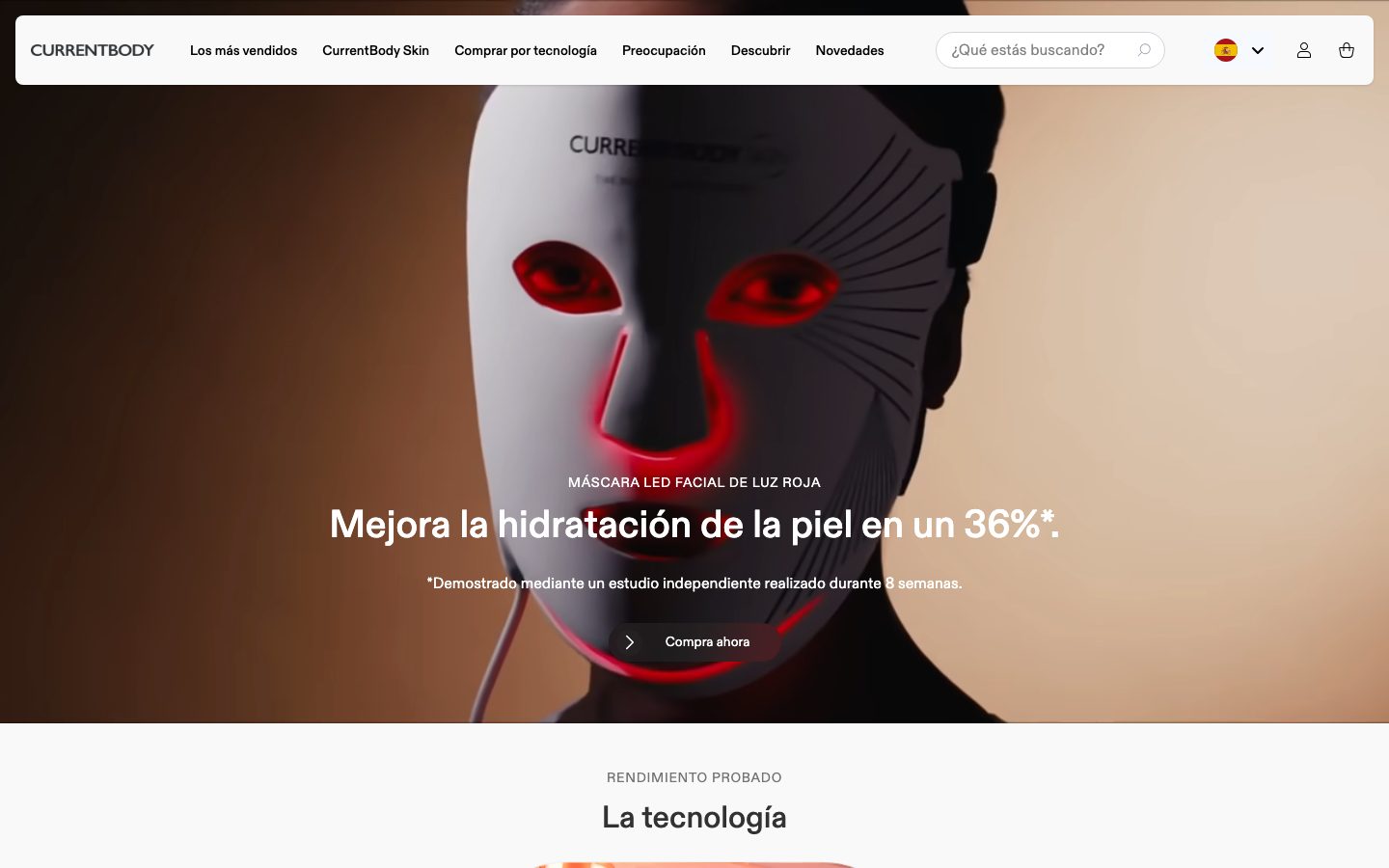 Captura limpia de la home oficial de CurrentBody