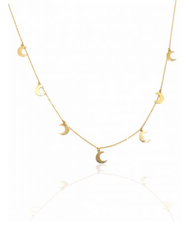 Collar de Oro 18k Media Luna