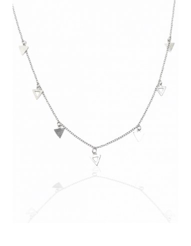 Collar de Plata Triángulos
